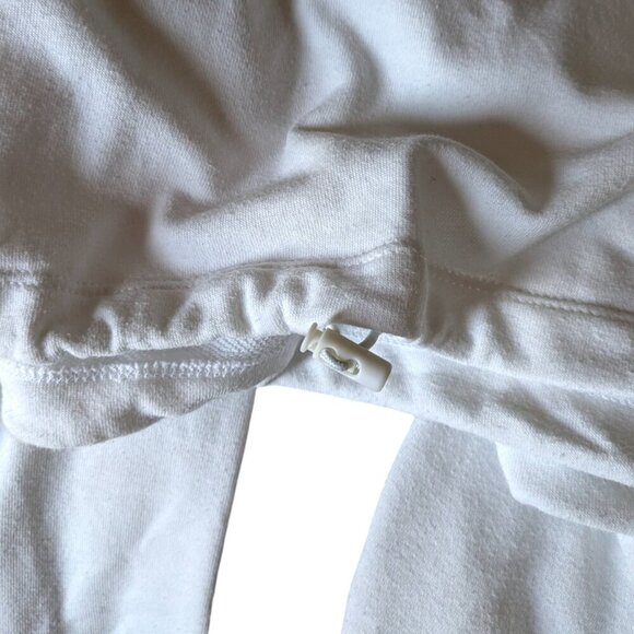 Garage White Cropped Quarter Zip with Cuffed Sleeves Women Size Medium - Picture 10 of 10